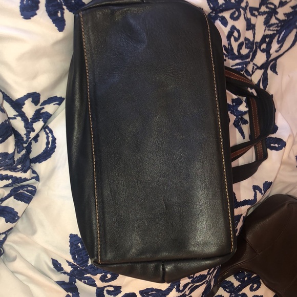 👜Pasqualini Brown & Black Leather Shoulder Bag with amazing storage👜 - Picture 11 of 13